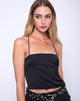 Image of Mosley Cami Top in Satin Schwarz