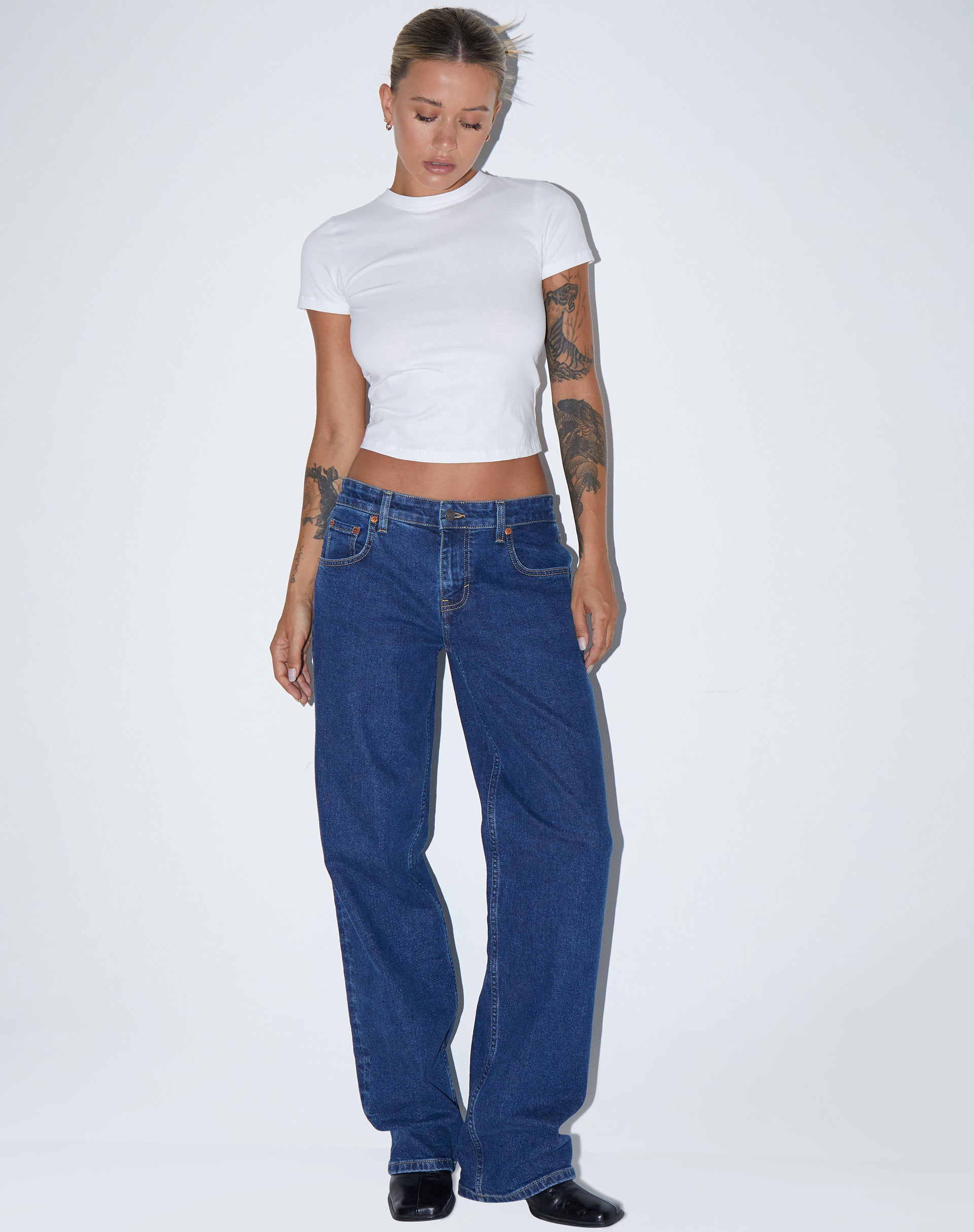Bild von Surtie Crop Top aus Lycra Weiß