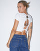 Bild von Surtie Crop Top aus Lycra Weiß