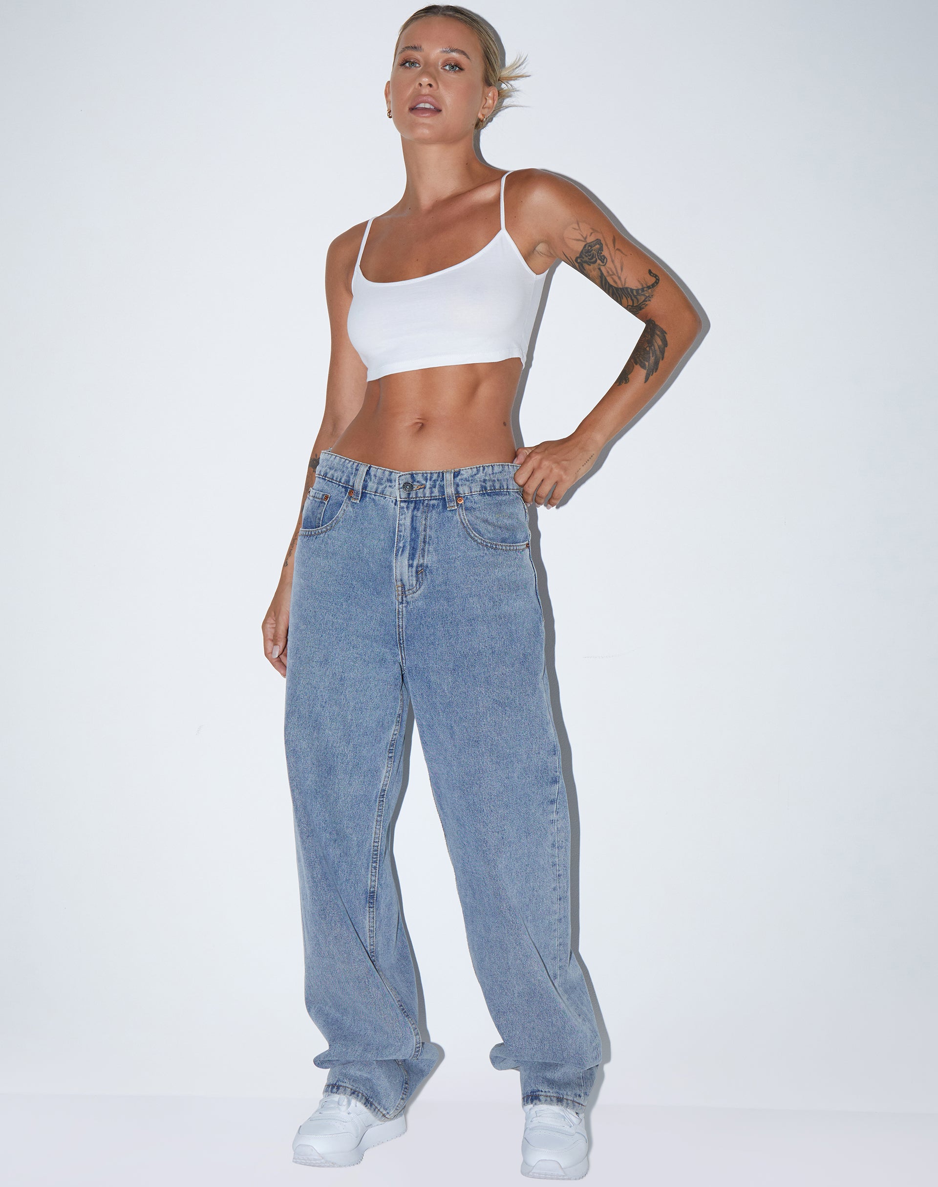 Bild von Keenan Crop Top aus Lycra Weiß