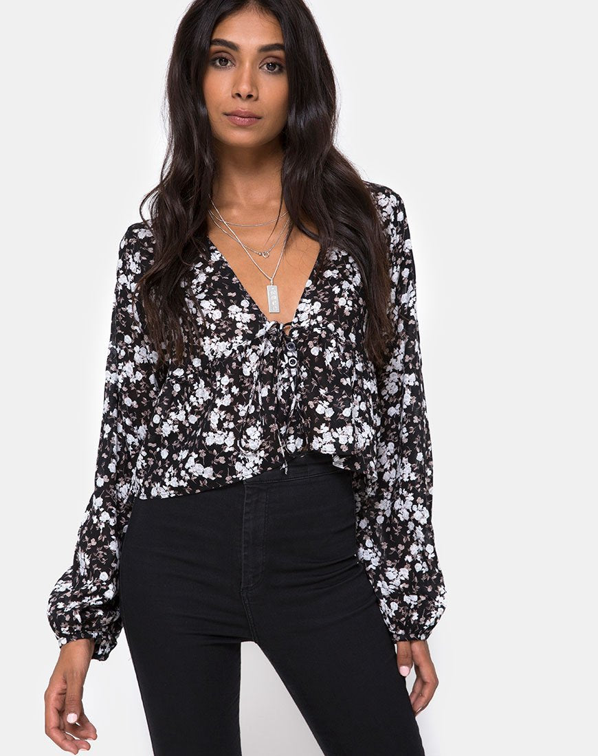 Mousye Top in Dunkle Wildblume