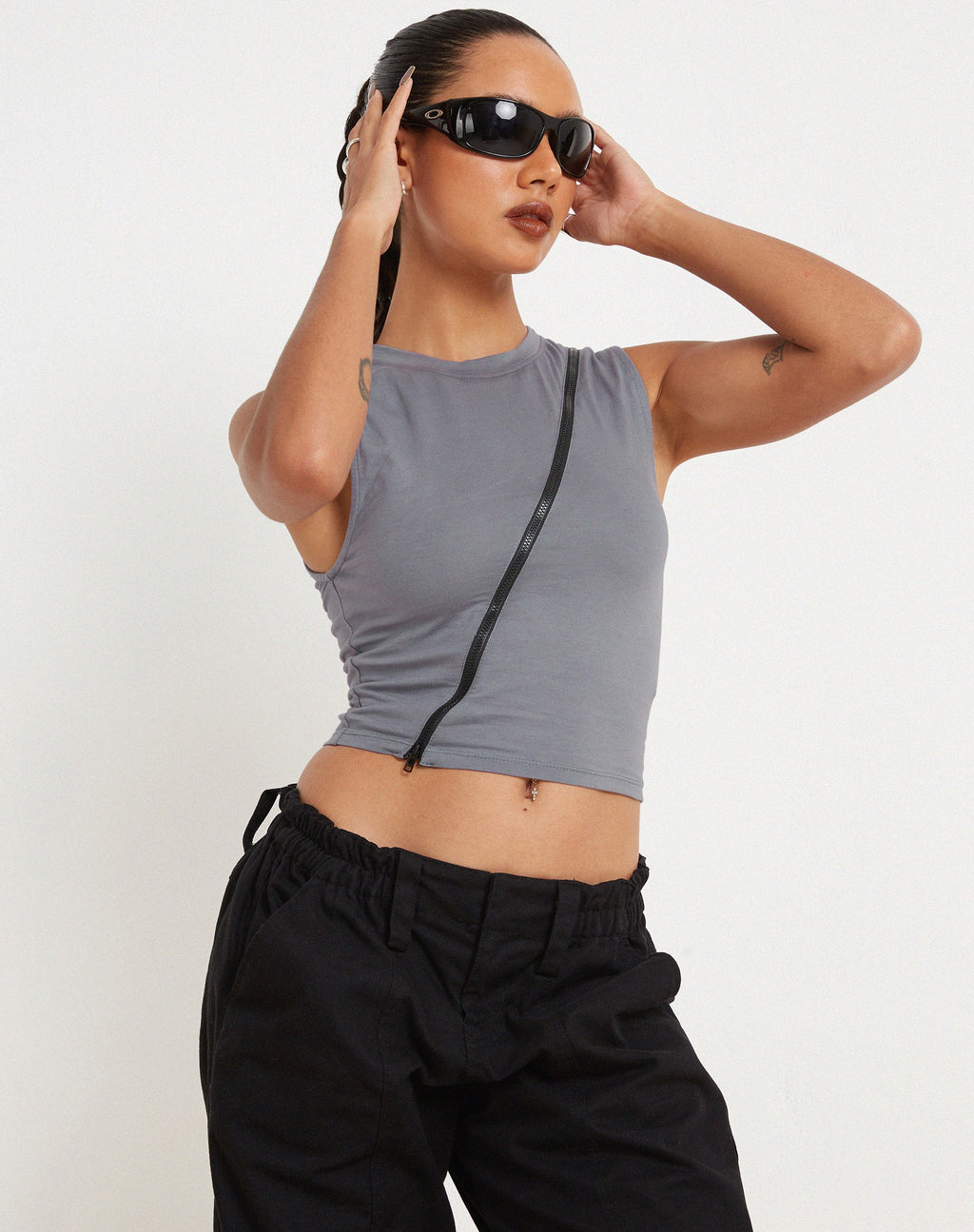 Mozi Top in Grau