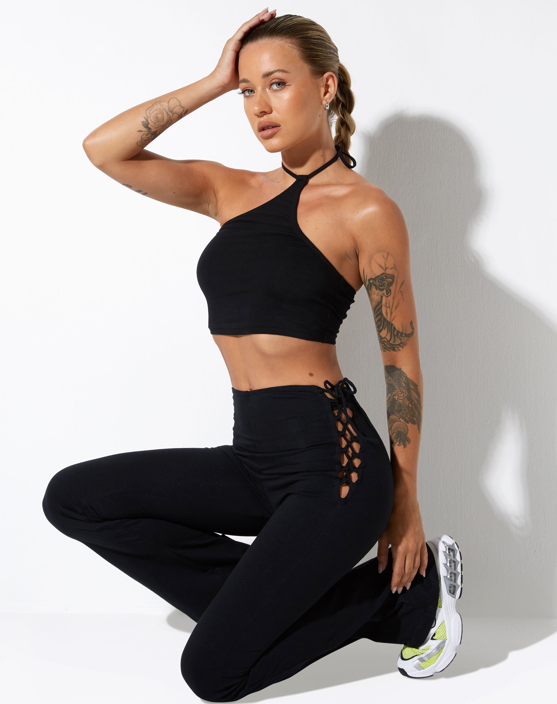 Abbildung der Mustika Hose aus Lycra Schwarz