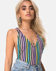 Image of Lalung tief ausgeschnittenes Mieder in New Stripe