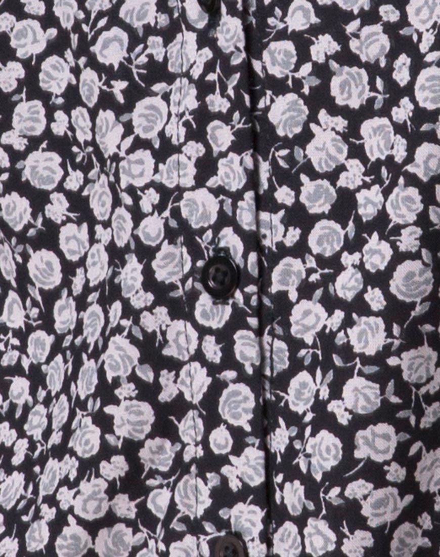 Image of Sanna Slip Dress in Ditsy Rose Schwarz