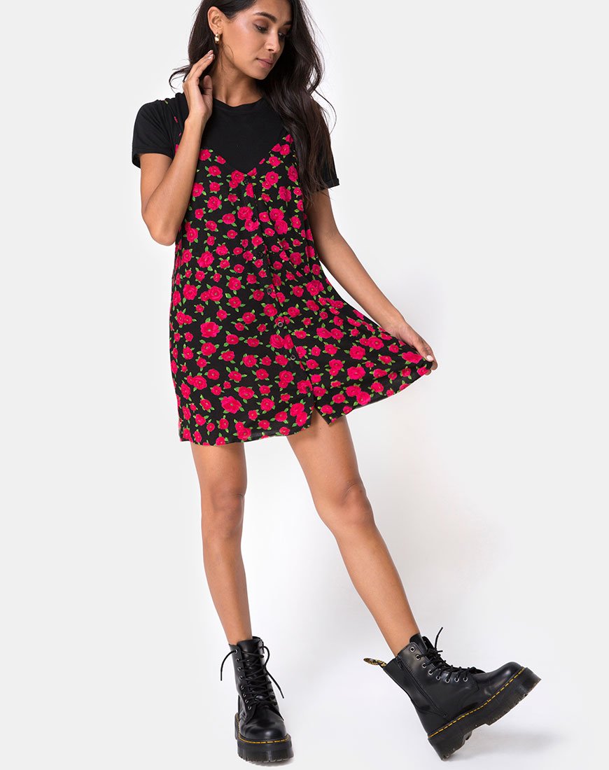 Bild von Sanna Slip Dress in Red Bloom