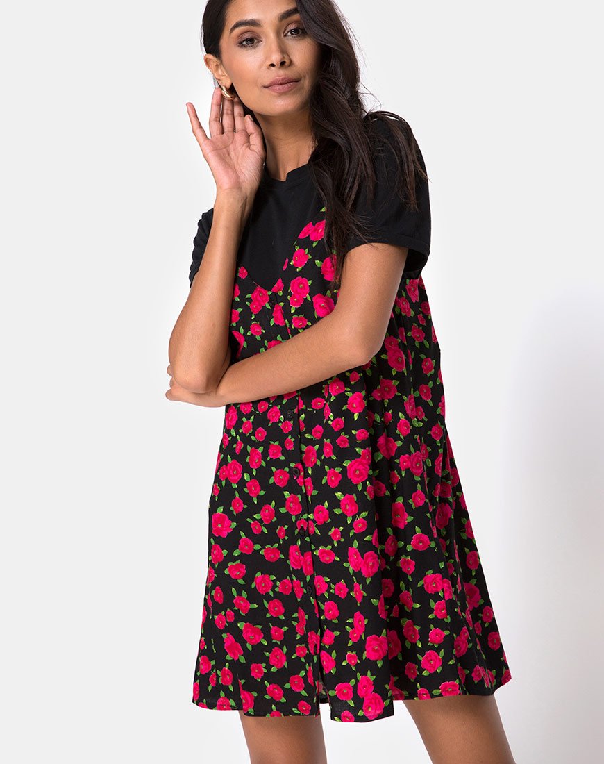 Bild von Sanna Slip Dress in Red Bloom