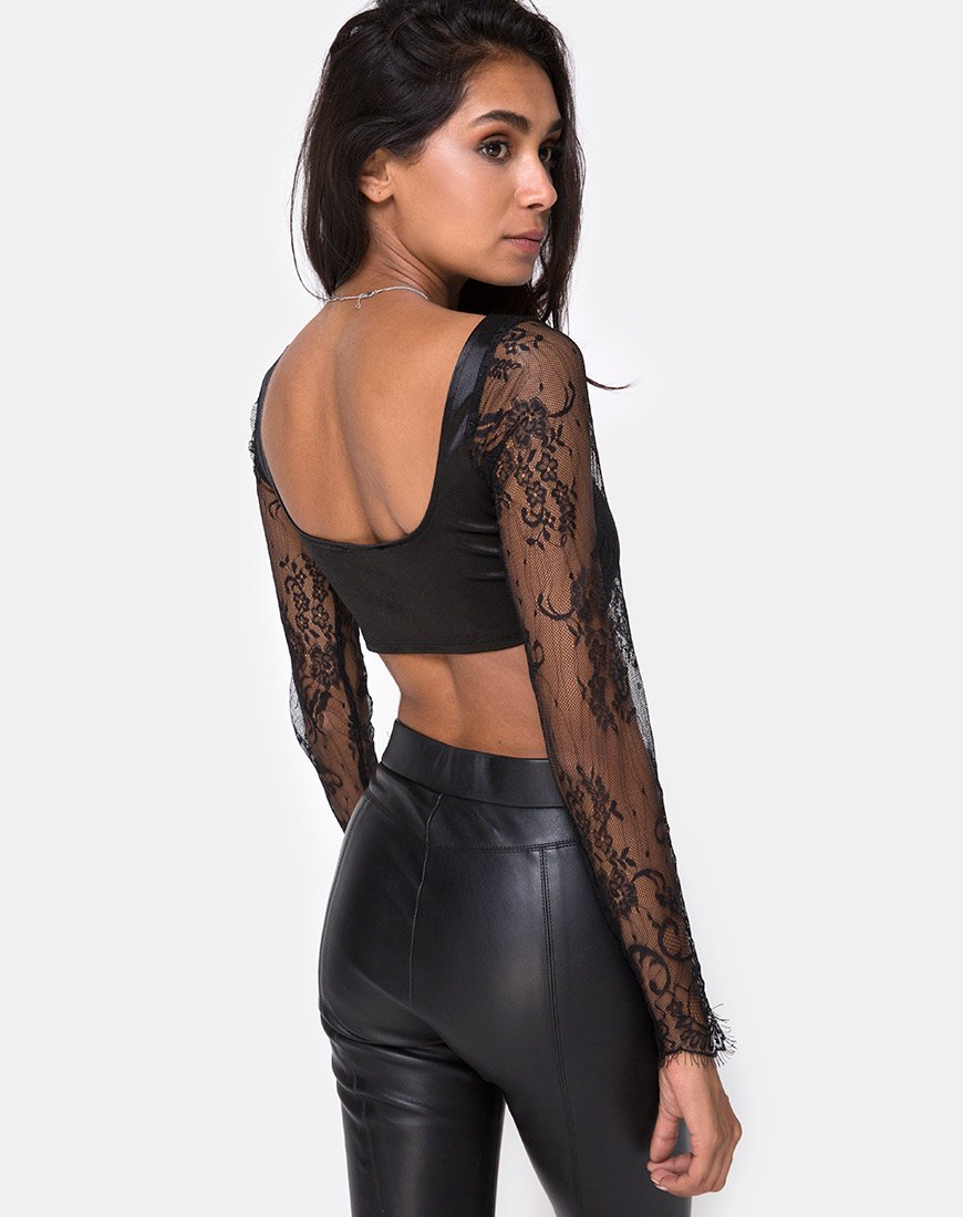 Bild von Dulip Crop Top in Schwarz