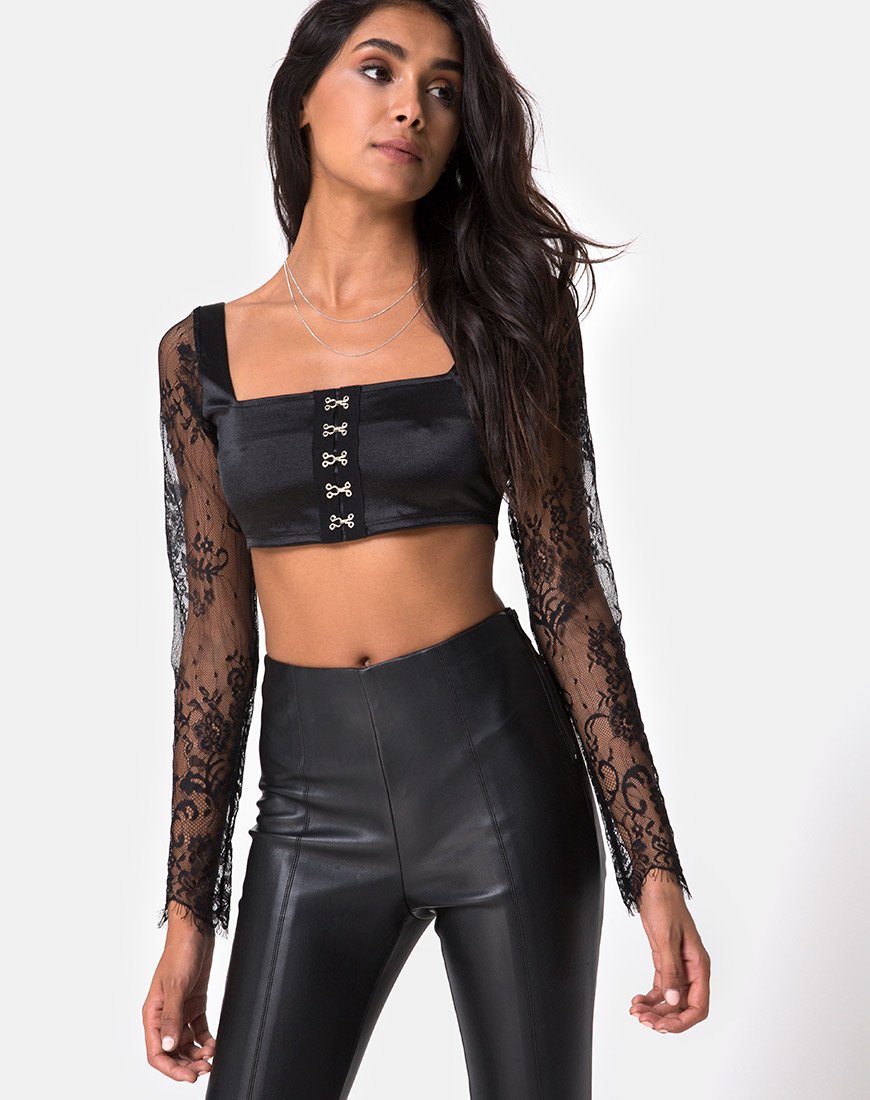 Bild von Dulip Crop Top in Schwarz