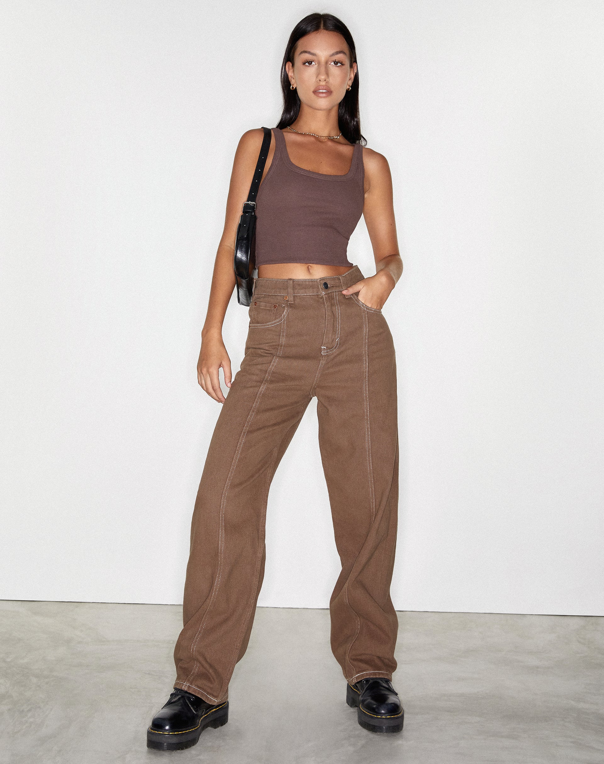 Bild von Seam Parallel Jeans in Rich Brown