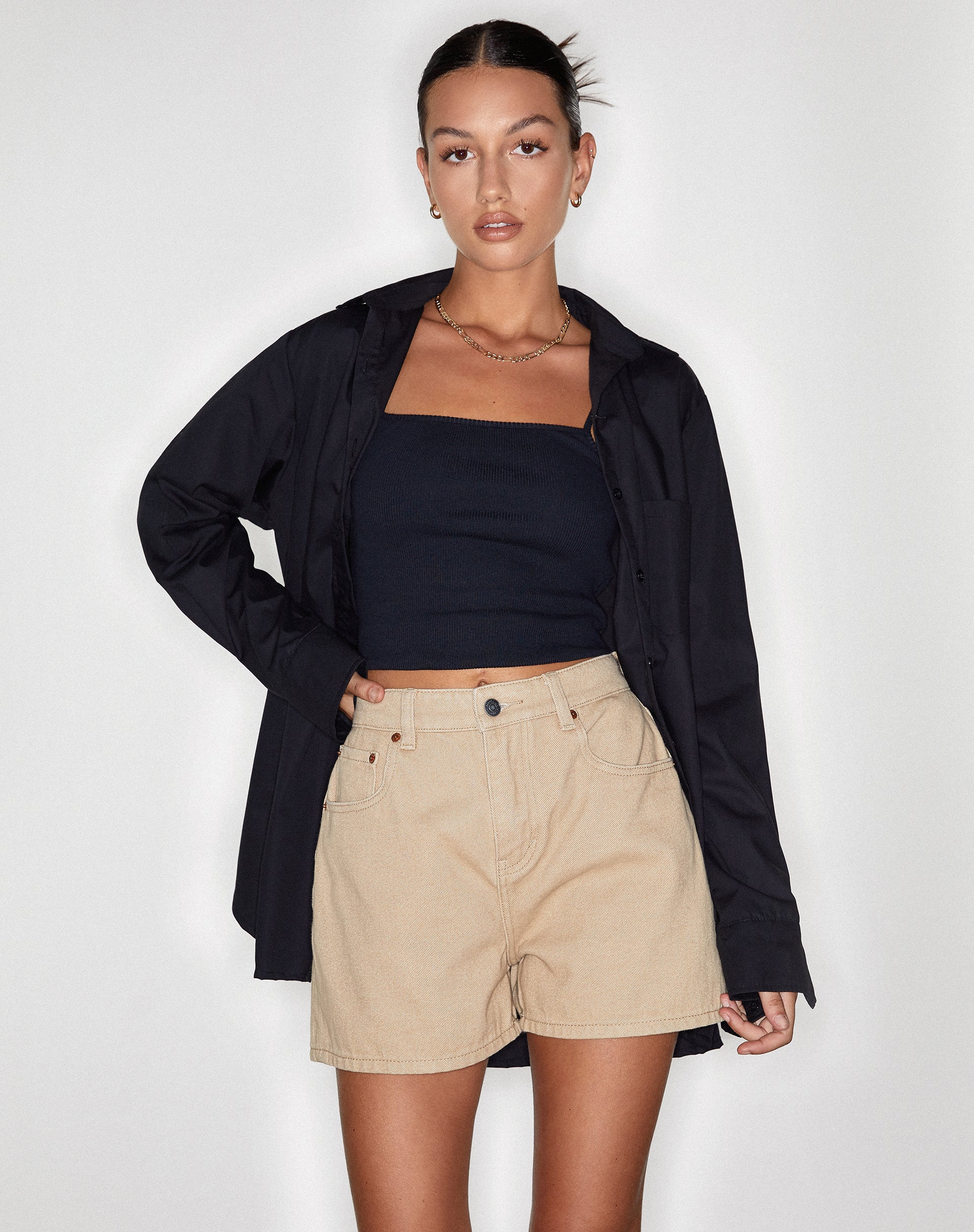 Bild von Mom Denim Short in Winter Sandwash