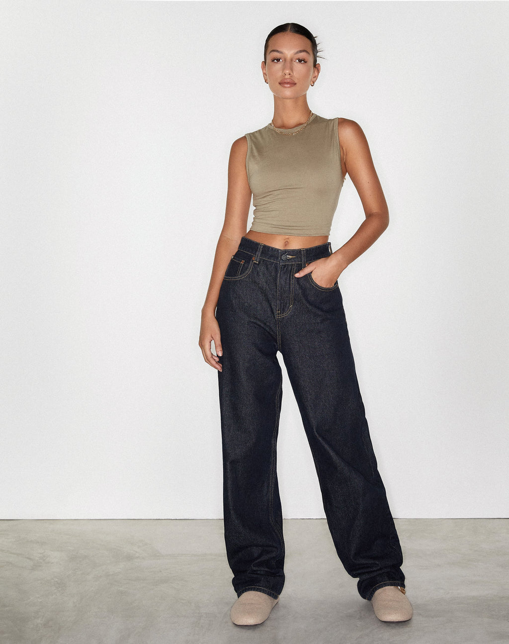Parallel Jeans in Deep Indigo