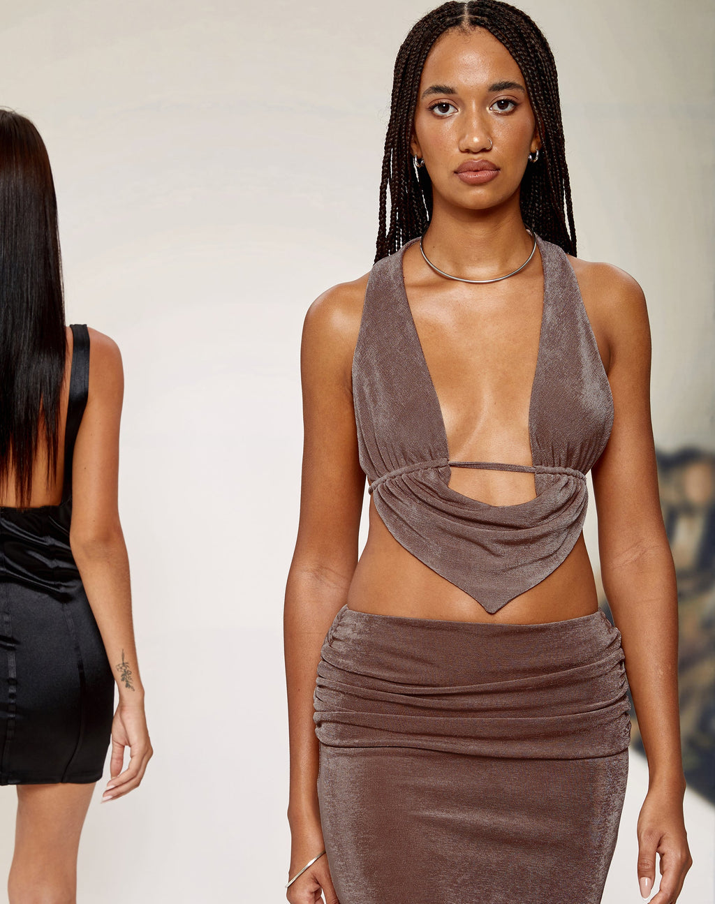 Nindita Crop Top in Pfefferkorn