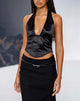 Bild von Praz Halter Top in Satin Schwarz