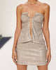 Bild von Runi Butterfly Top in Pailletten Hellbronze