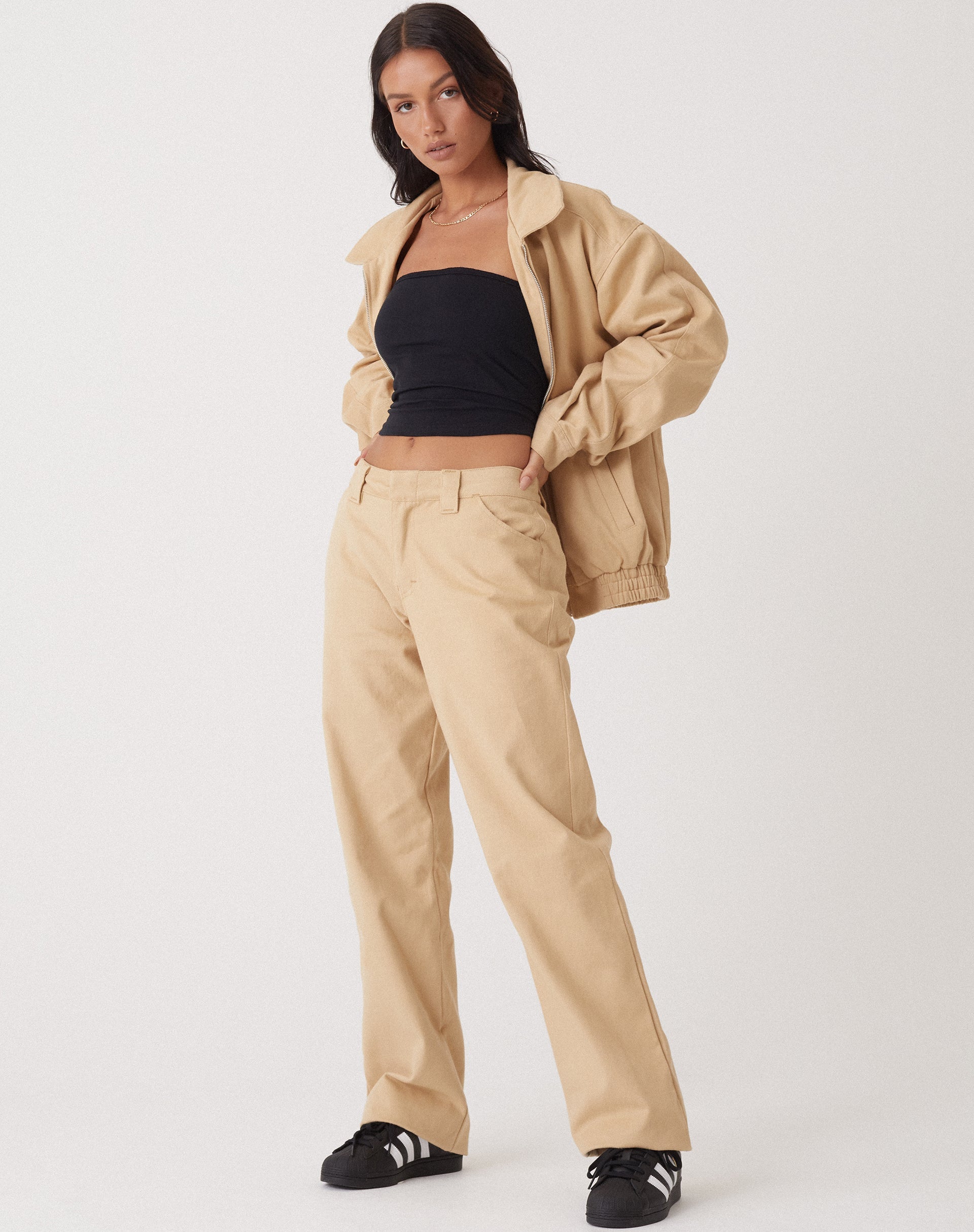 Abbildung von Motel X Olivia Neill Kana Hose in Tan