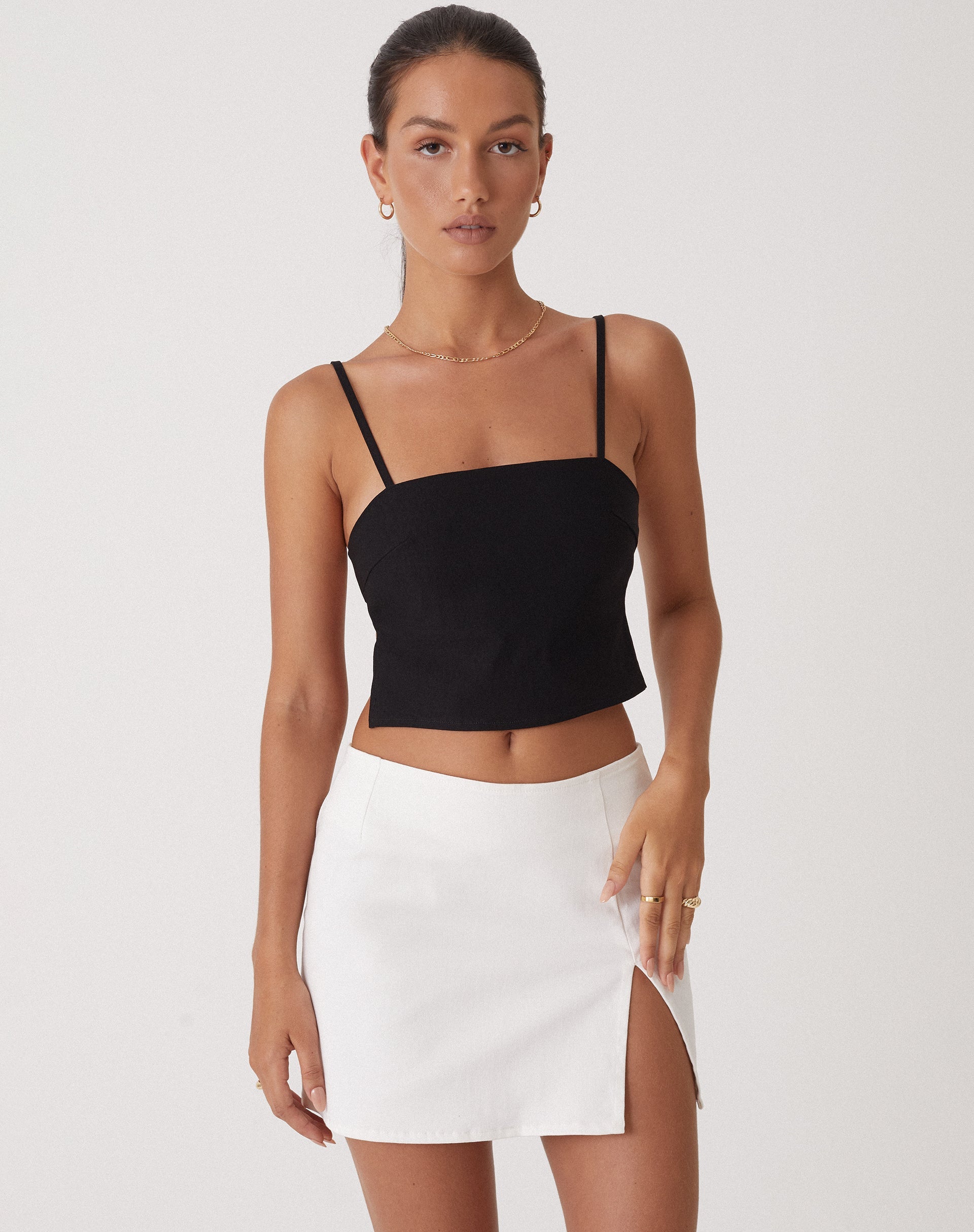 Bild von MOTEL X OLIVIA NEILL Pelma Mini Rock in Twill Weiß