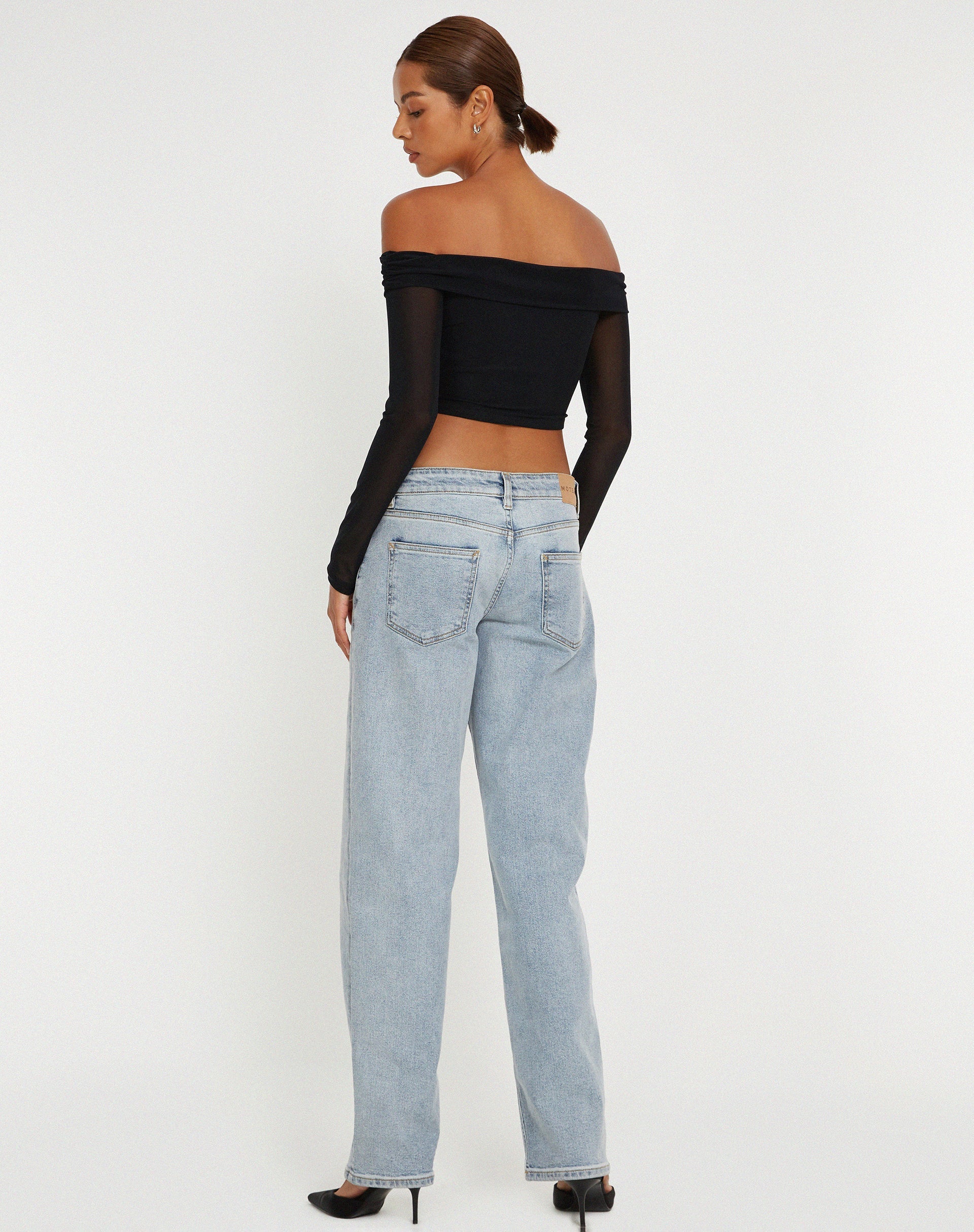 Bild von Nagini Bardot Crop Top in Schwarz