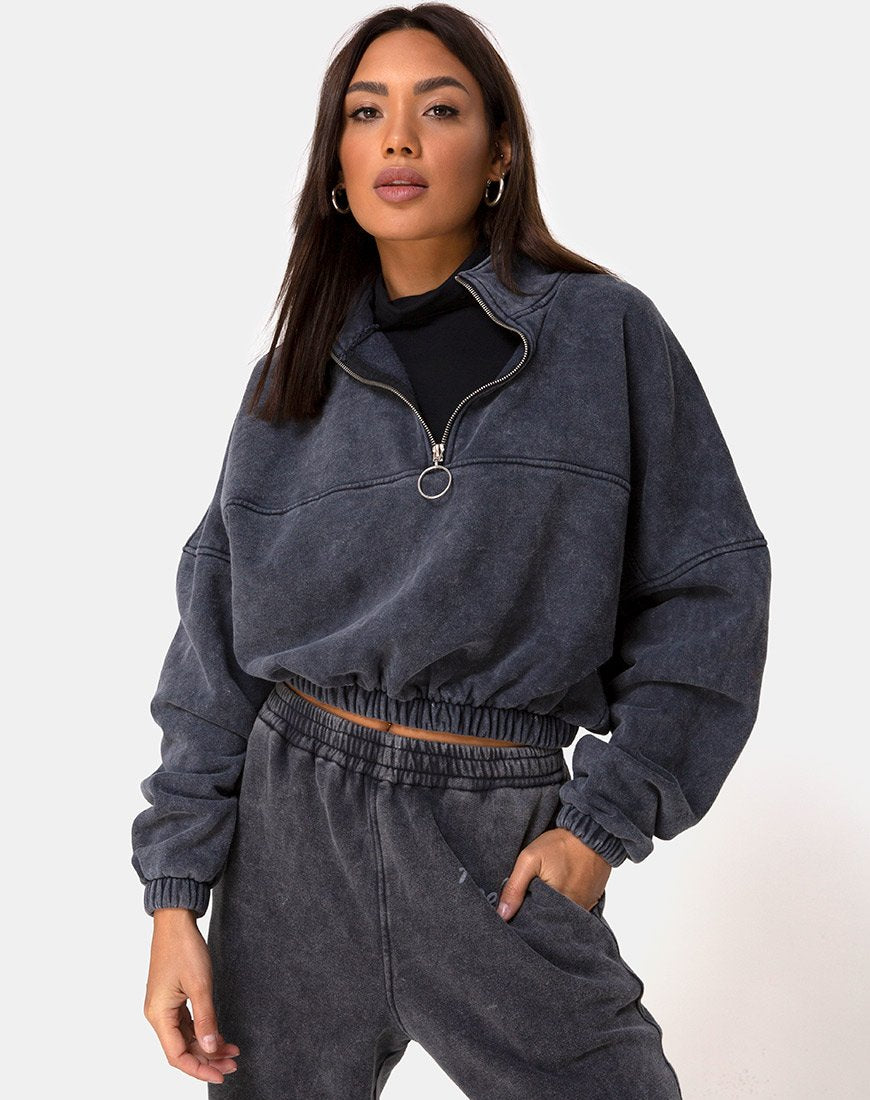 Image of Nance Top in schwarzer Waschung