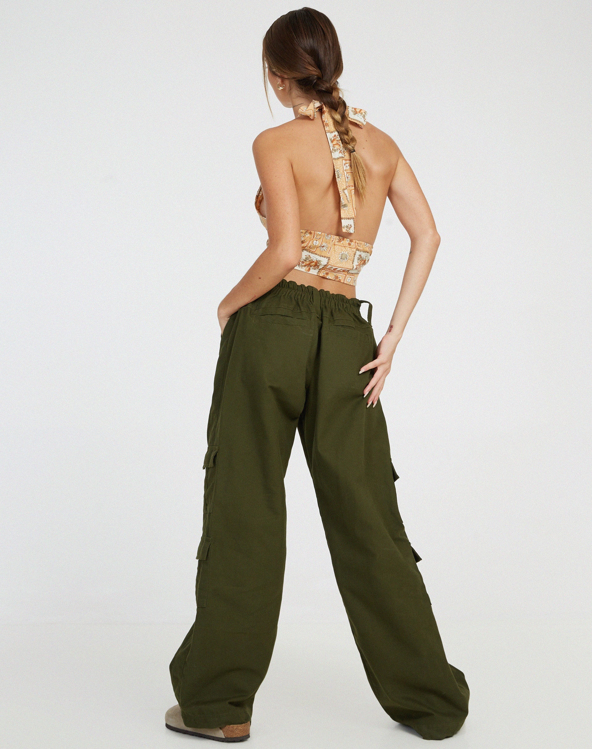 Bild von Nanda Crop Top in Picnic Print Braun