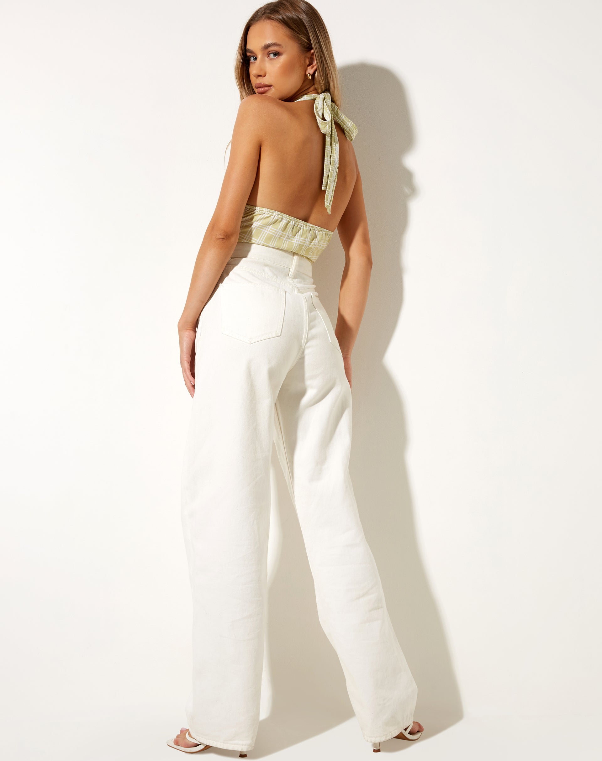 Image of Nanda Crop Top in Salbei Karo