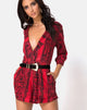 Bild von Nanic Plunge Playsuit in Schlangenrot
