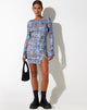 Bild von Nariko Bodycon Kleid in Photographic Blue