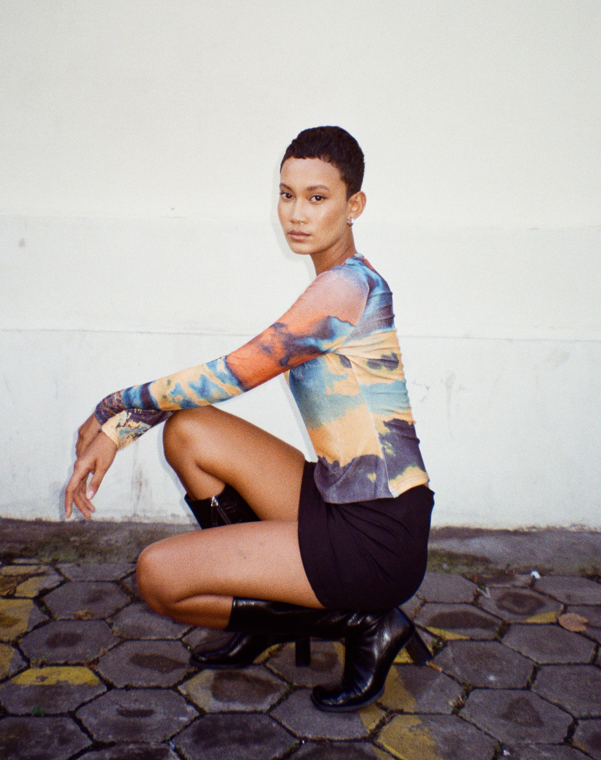 Bild von Narita Long Sleeve Top in Heat Map