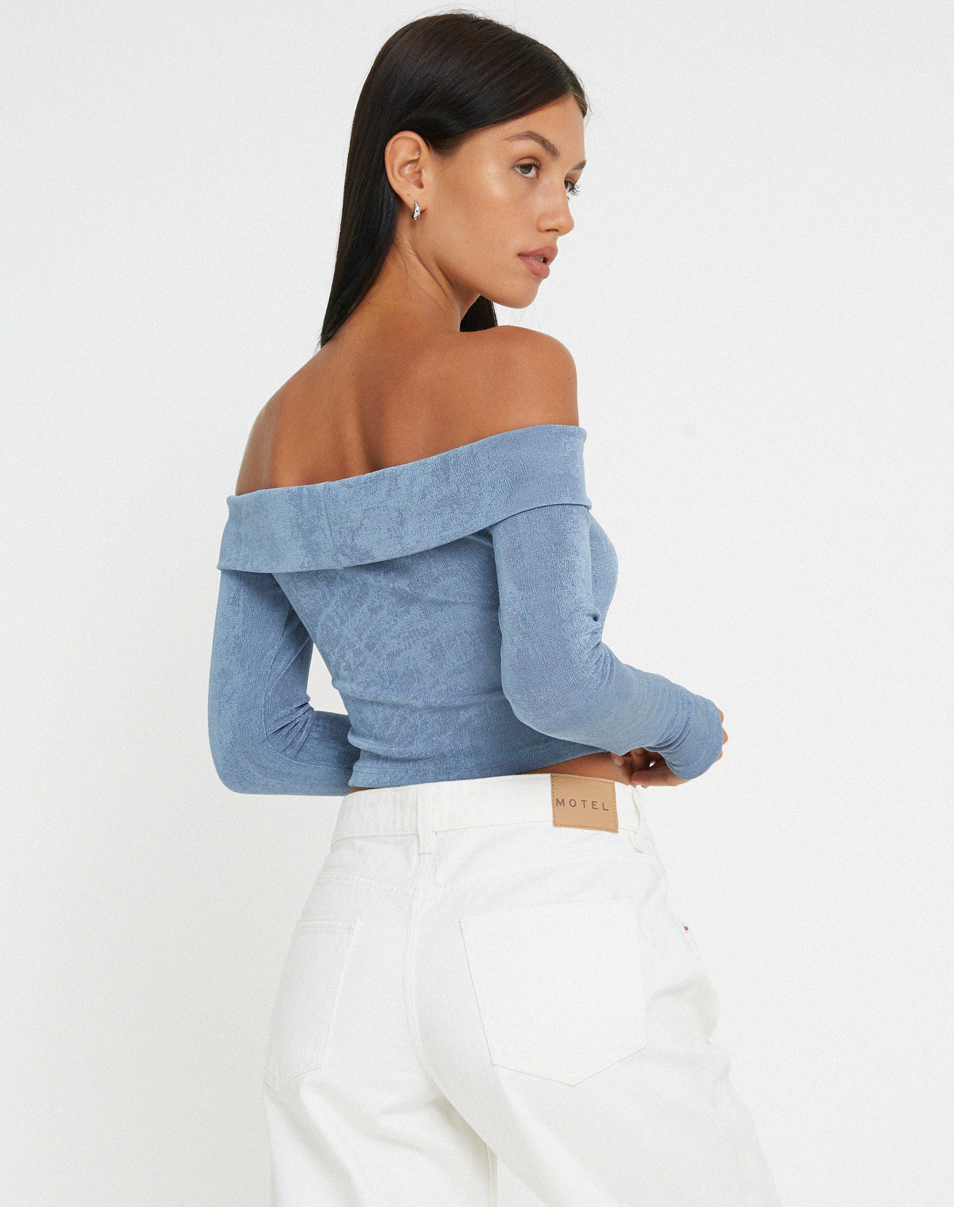 Abbildung von Nasari Crop Top in Blau Grau