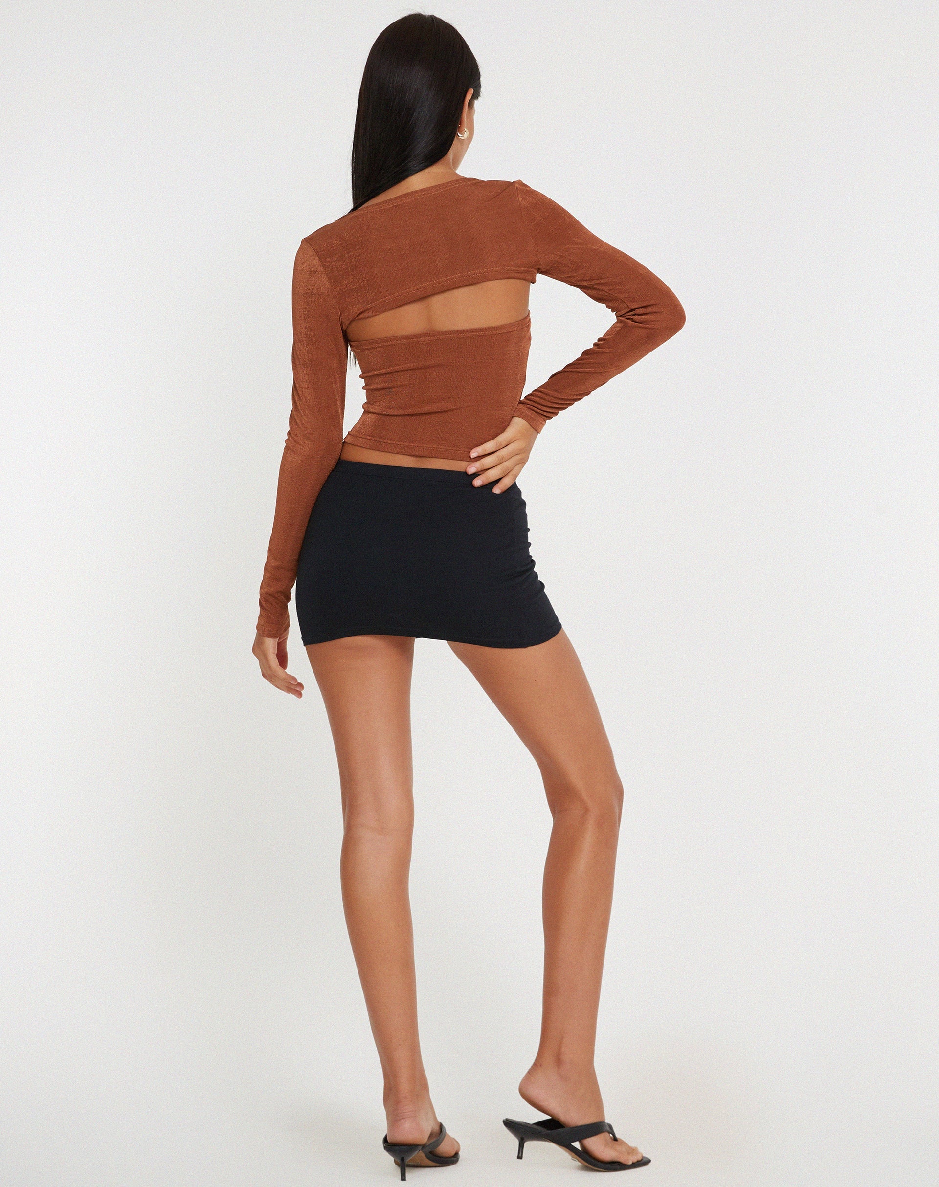 Bild von Nastra Crop Top in Braun