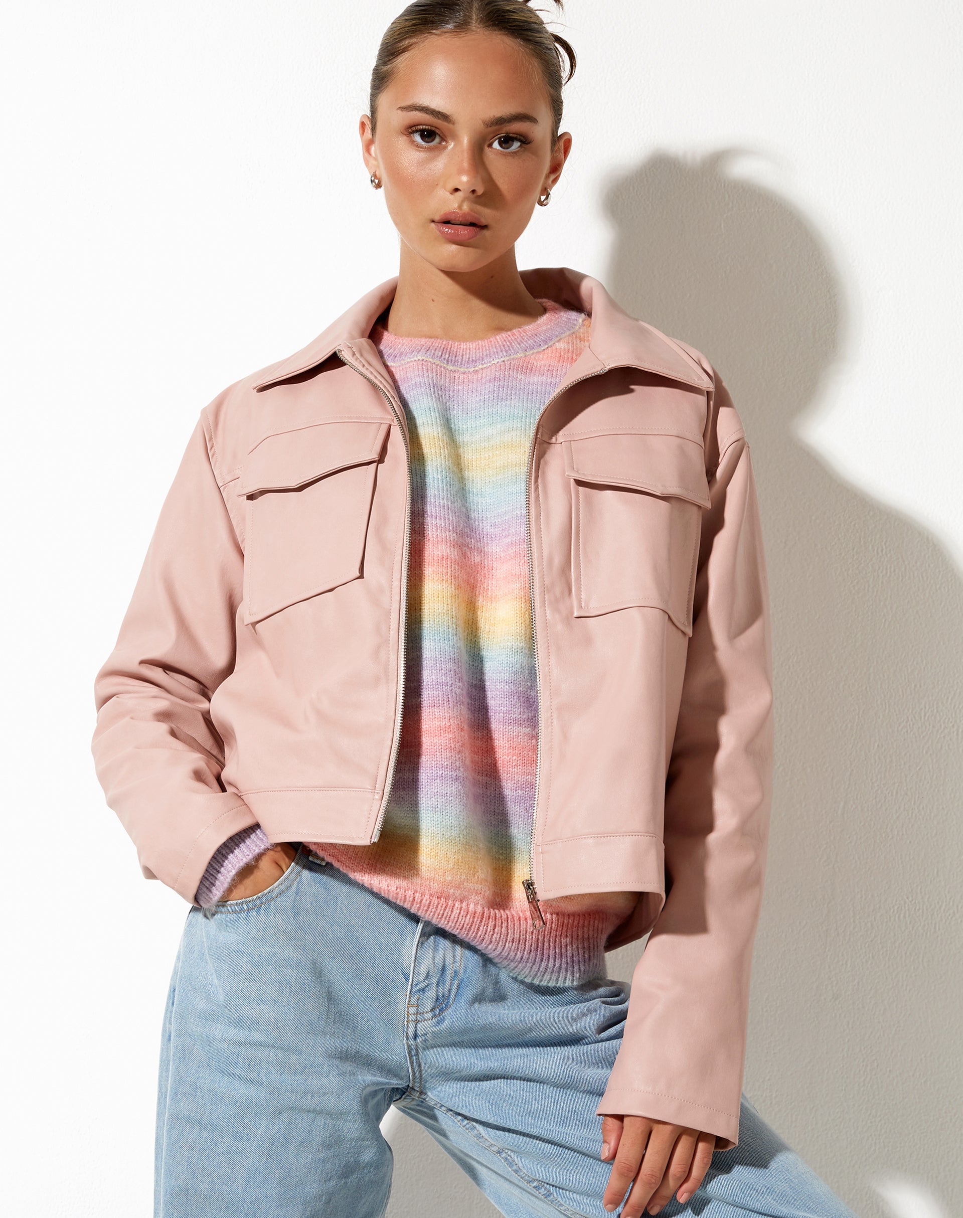 Abbildung der Natara Jacke in PU Soft Pink