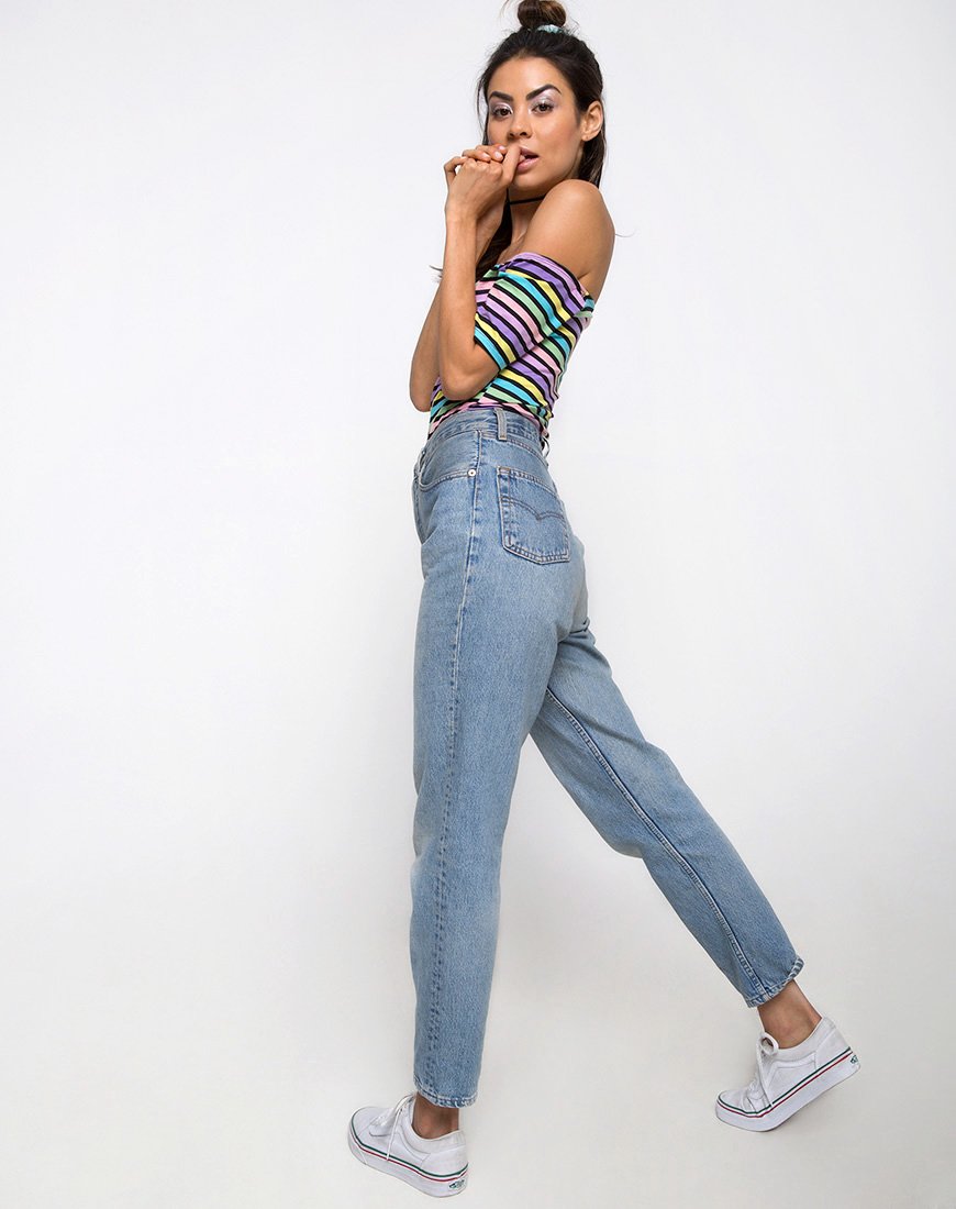 Bild von Natic Off The Shoulder Mieder in New stripe