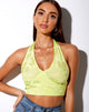 Bild von Naya Crop Top in Satin Rose Lime