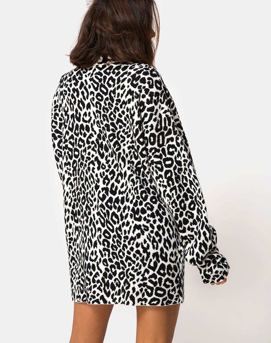 Image of Neivie Pullover mit hohem Halsausschnitt in Animal Knit