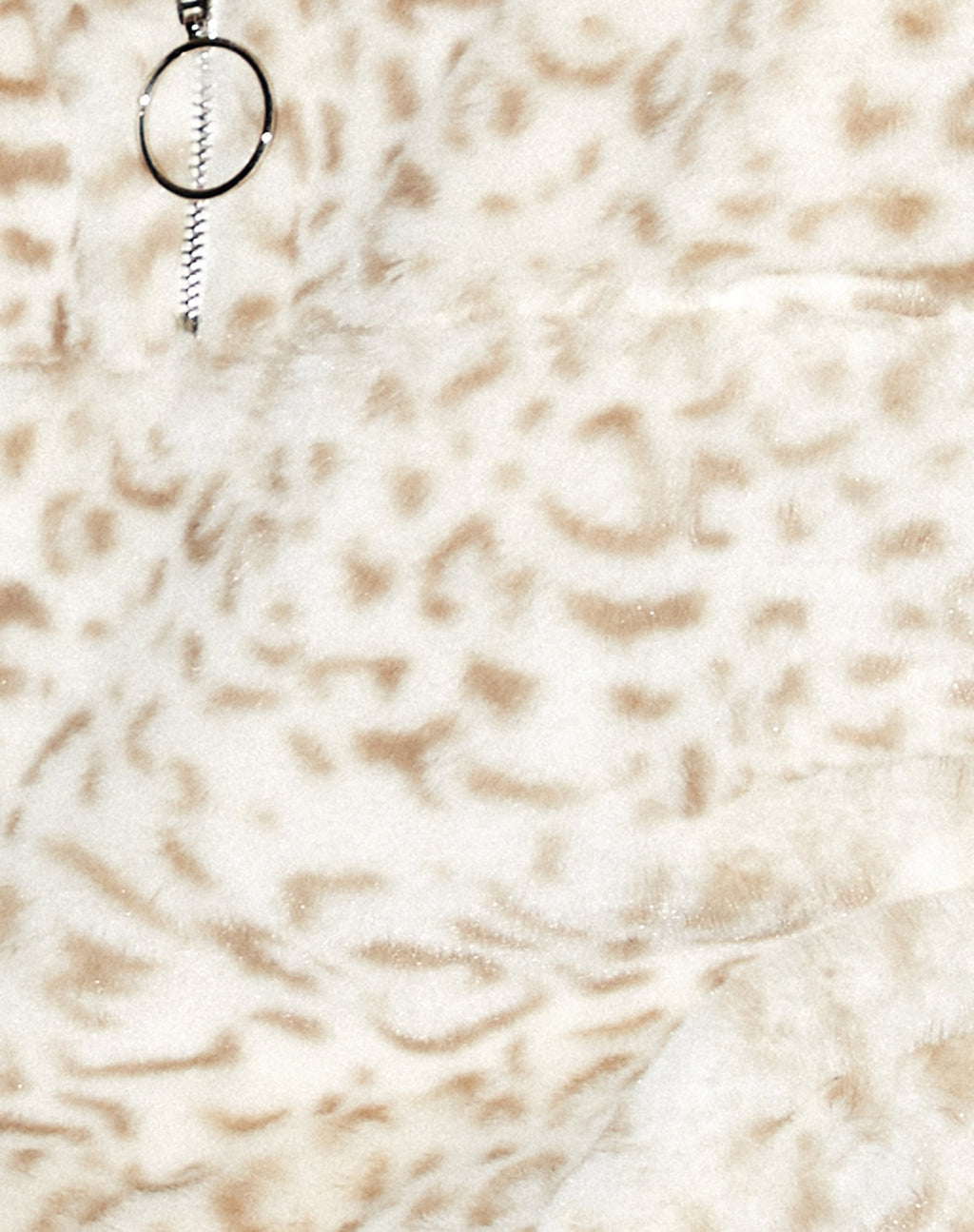 Nero Ring Pull Jacke in Tierweiß und Creme