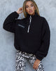 Image of Nero Pullover in Borg Schwarz Angel Energy Label