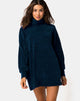 Neve Oversize-Pulloverkleid aus Chenille Blau