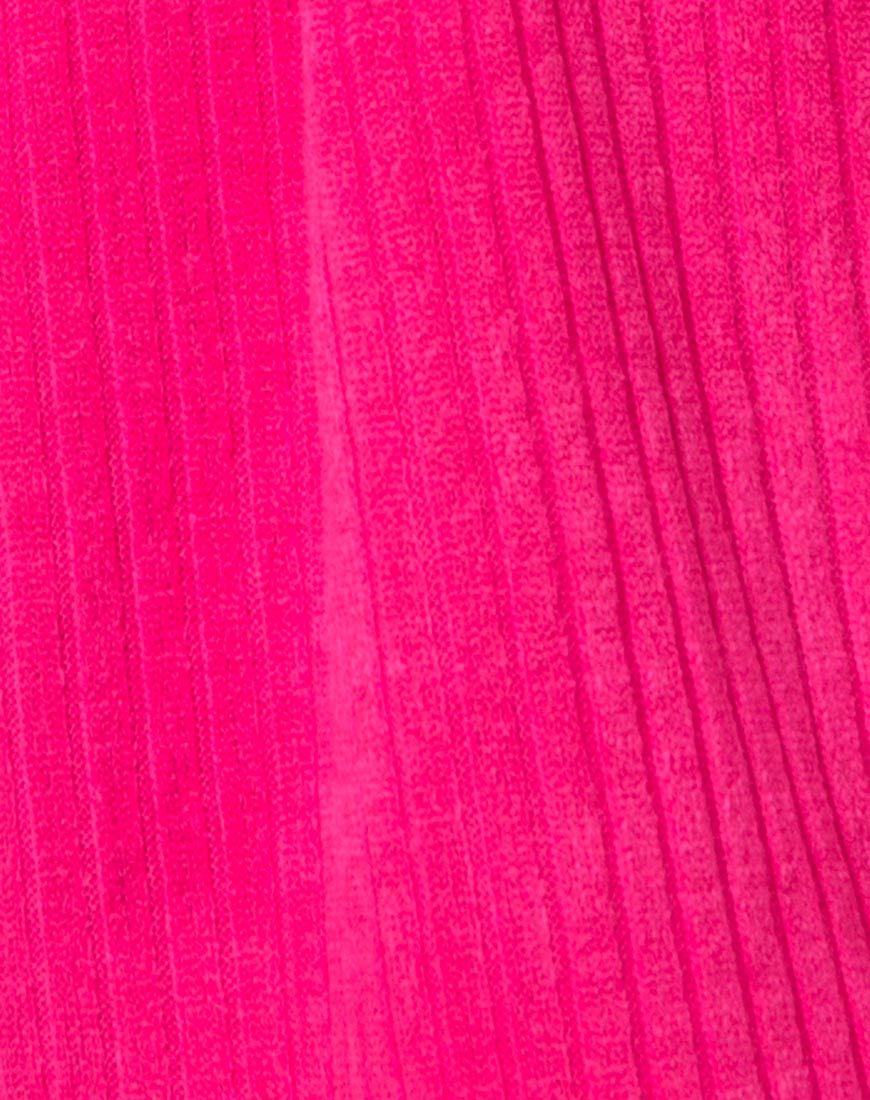 Image of Neve Pullover in Übergröße aus Rippenstrick Rosa