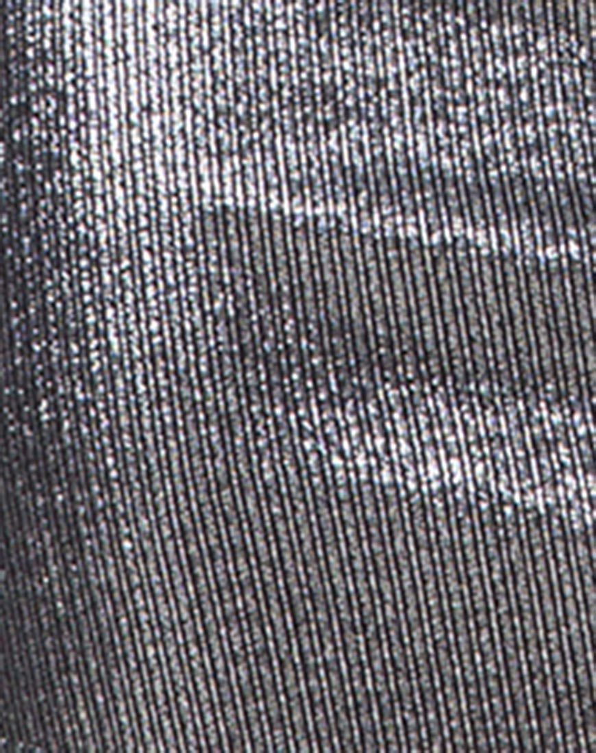 Image of Nia Kleid in Rippe Schimmernde Metallic