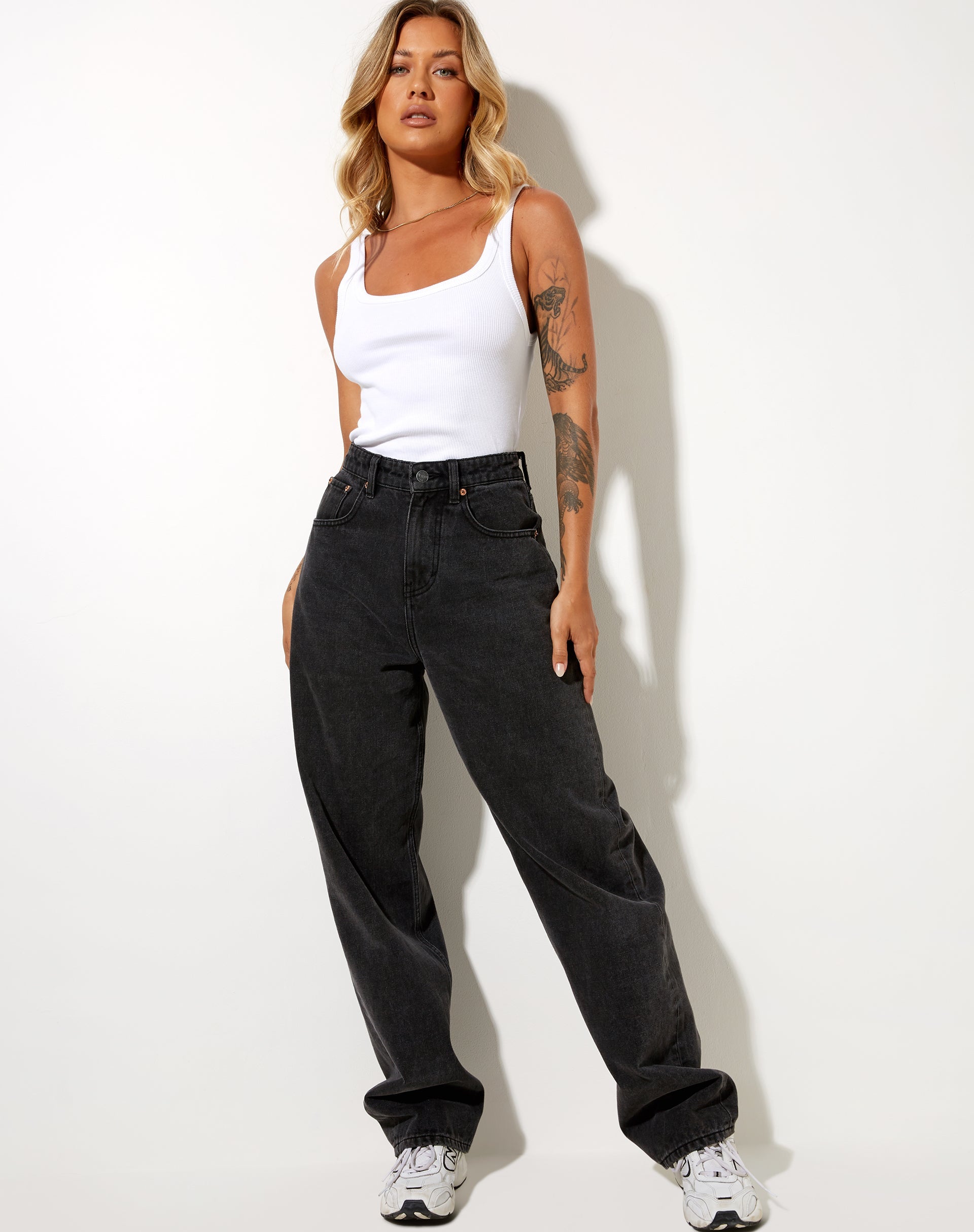 Bild von Nilam Vest Top in Rib Weiß
