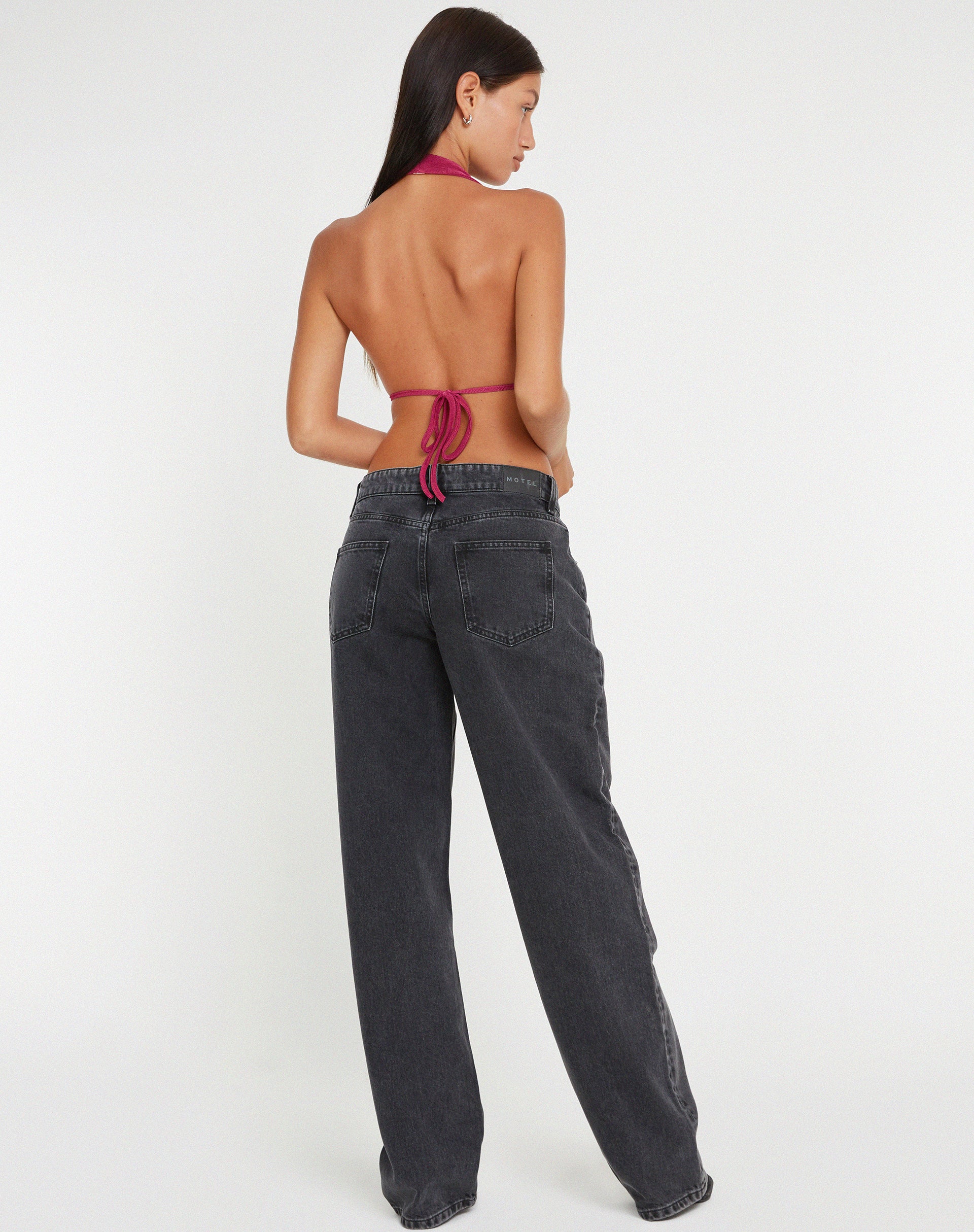 Bild von Nindita Neckholder Crop Top in Magenta Violett