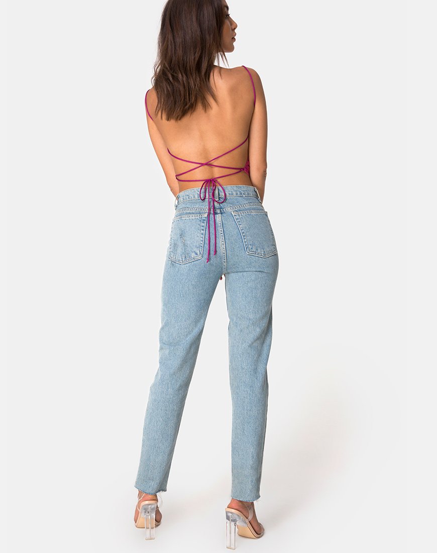 Image von Ning Top in Satin Magenta