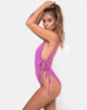Image of Nishi Badeanzug in Crinkle Rib Violett