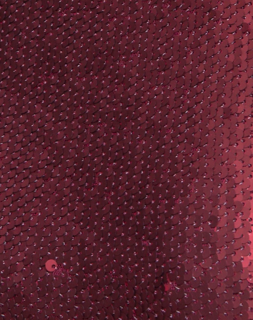 Image of Nix Rückenfreies Mieder aus mattem Pailletten-Wein aus Fischhaut