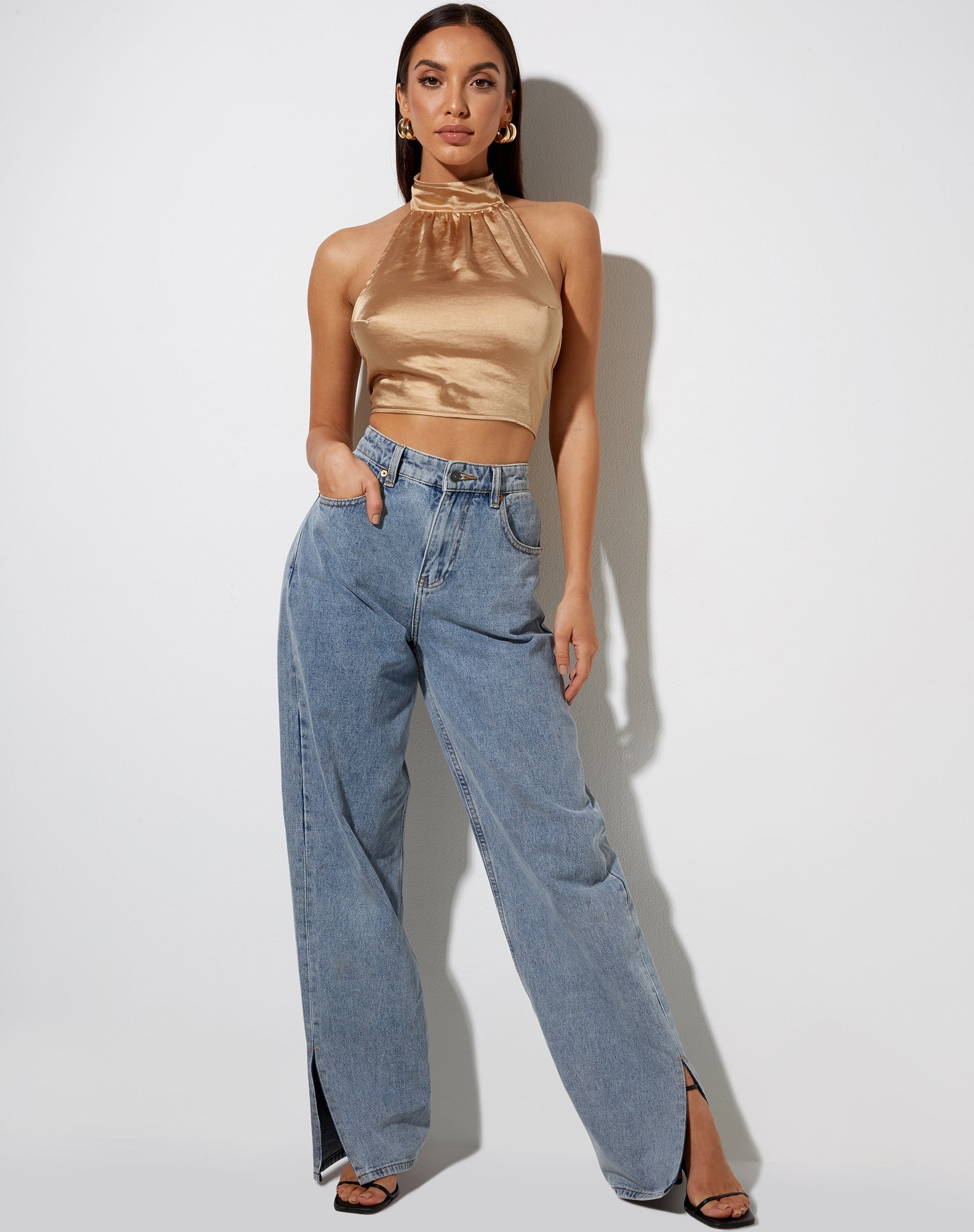 Bild von Noela Top in Satin Golden Sand