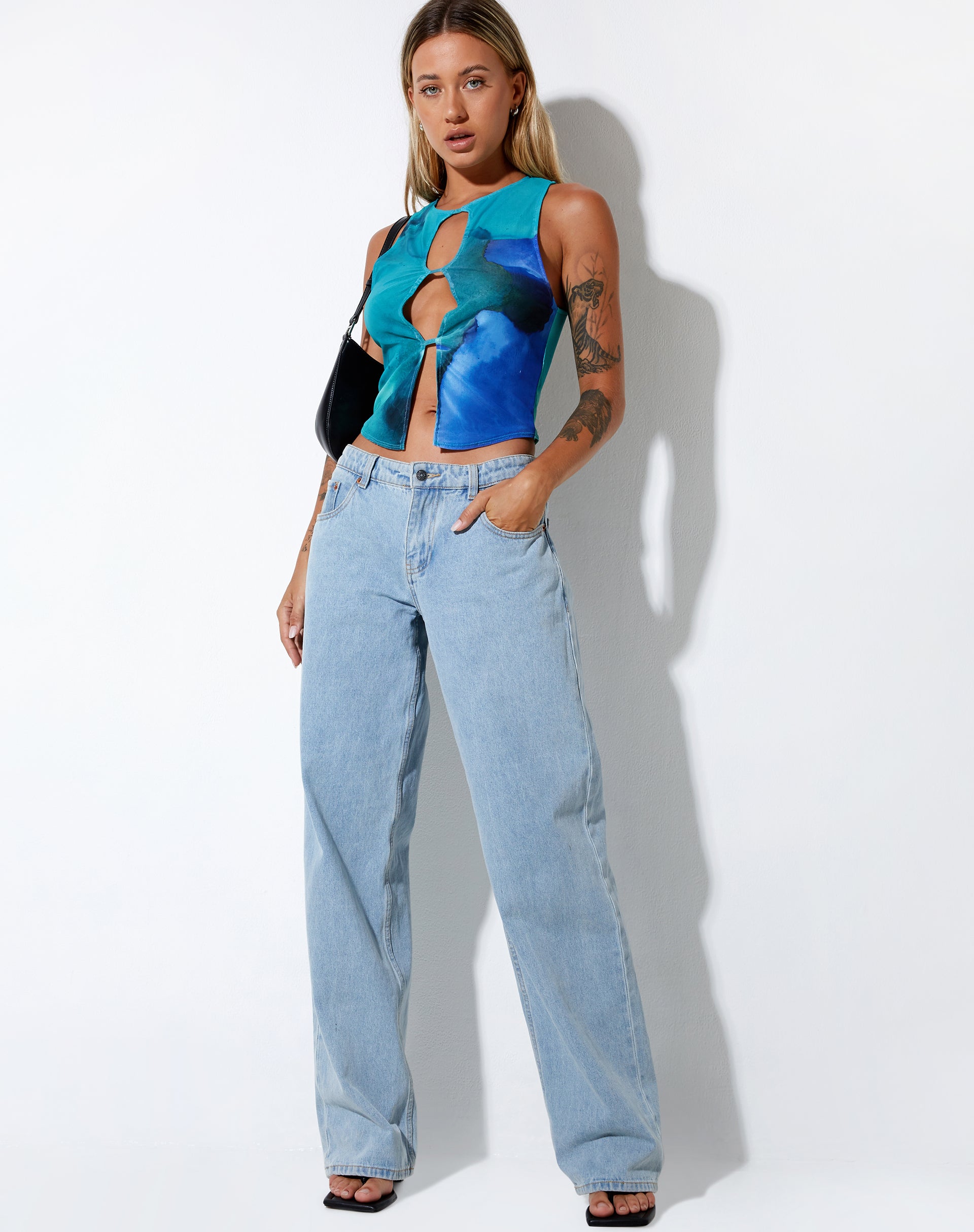 Bild von Nolan Crop Top in Fluid Watercolour Wash