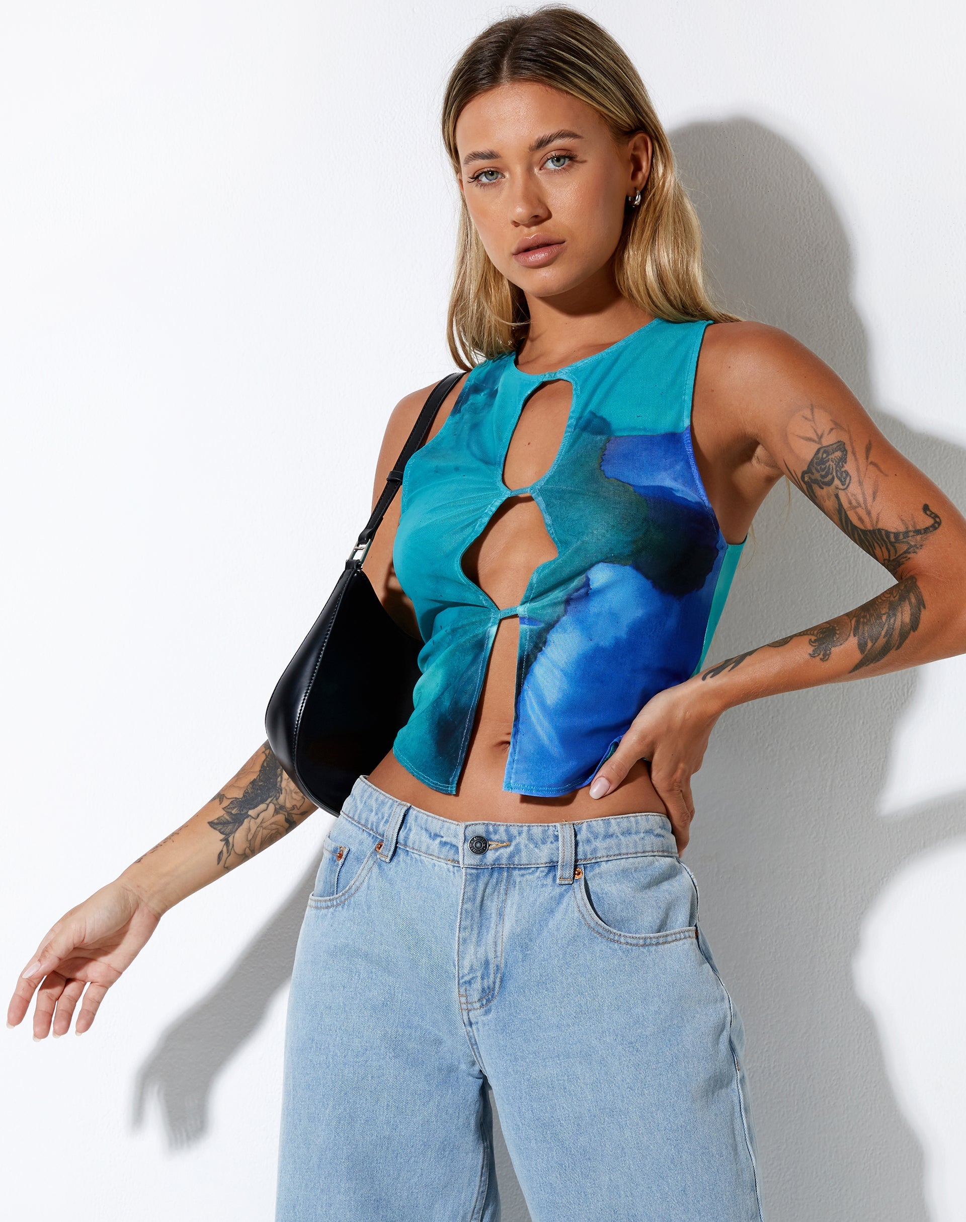 Bild von Nolan Crop Top in Fluid Watercolour Wash