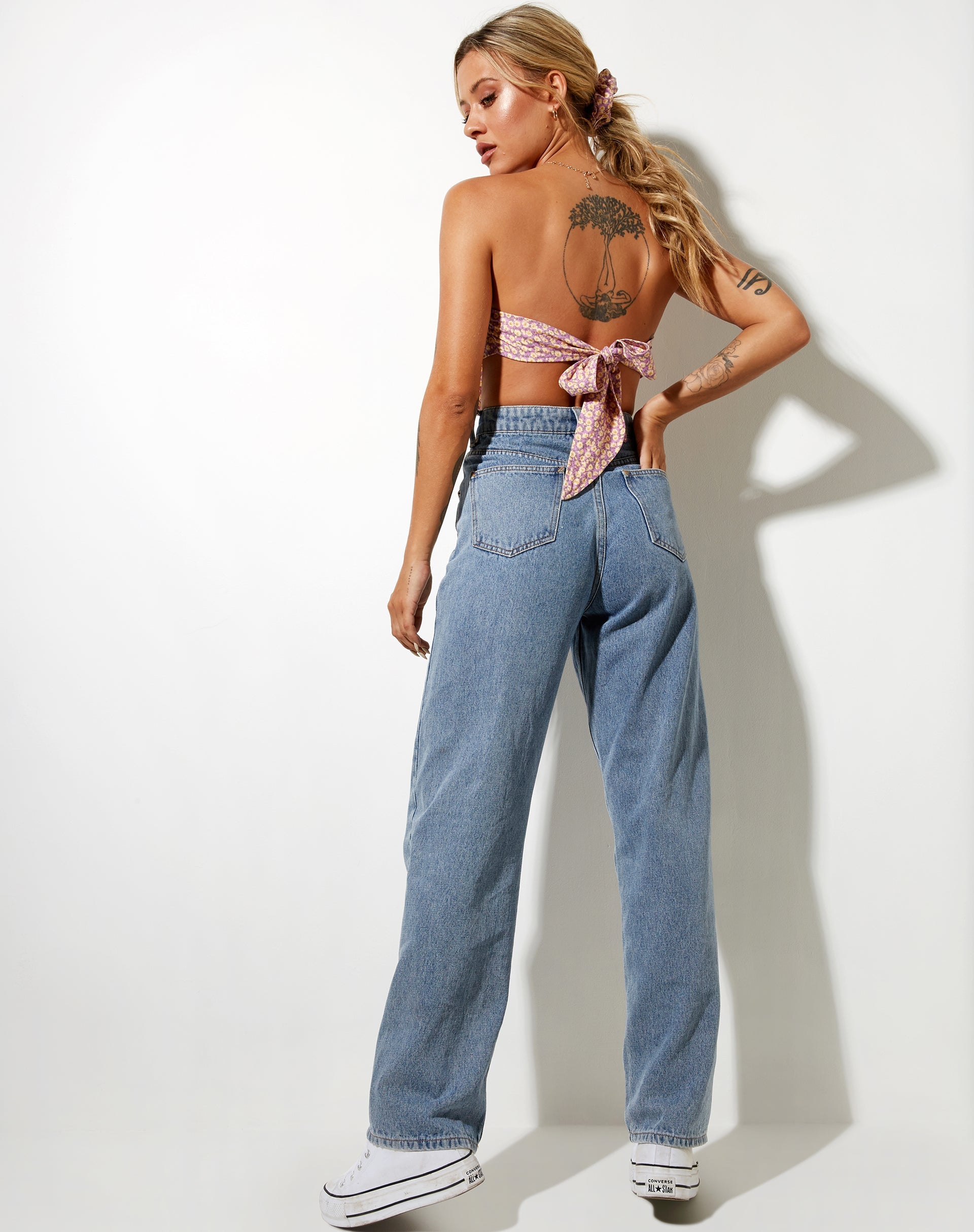Bild von Nolda Crop Top in Flower Fun Flieder Zitrone