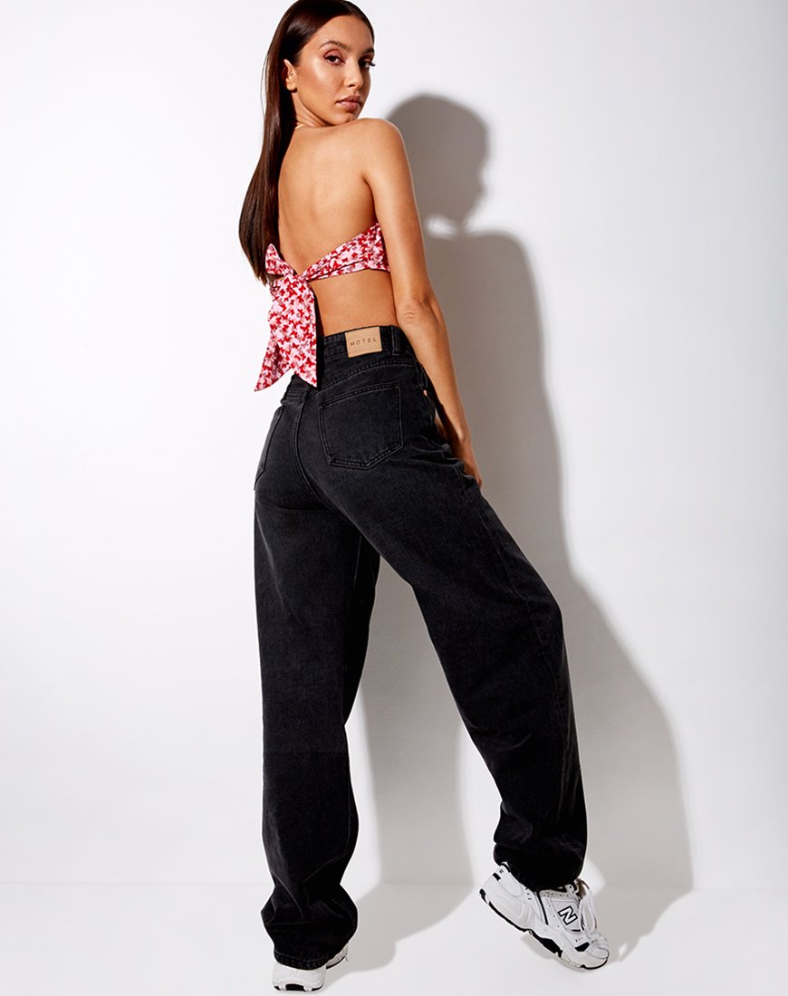 Bild von Nolda Top in Ditsy Butterfly Pfirsich und Rot