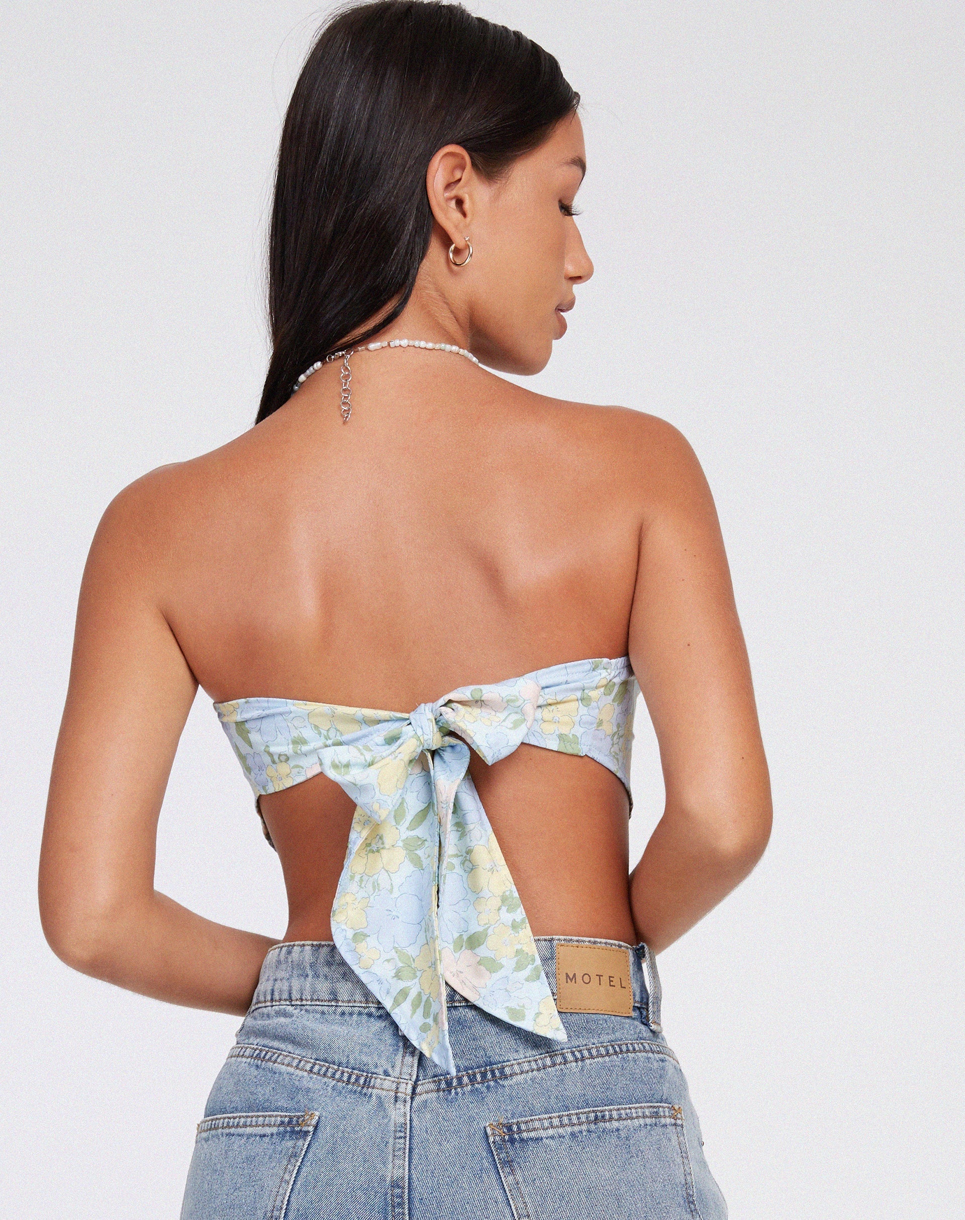 Bild von Nolda Crop Top in Washed Out Pastell Floral